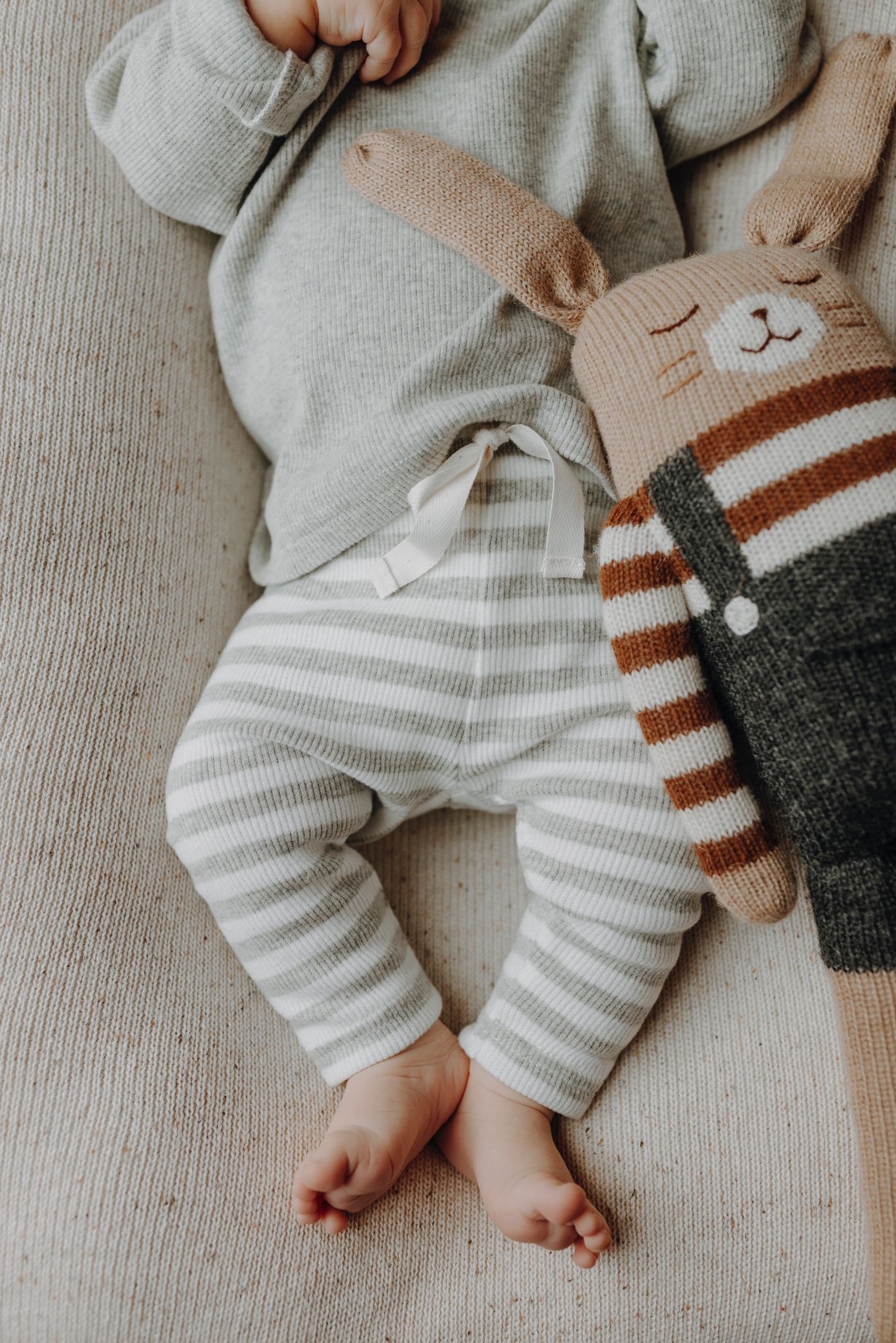 SOFT RIB LEGGINGS STRIPED GREY