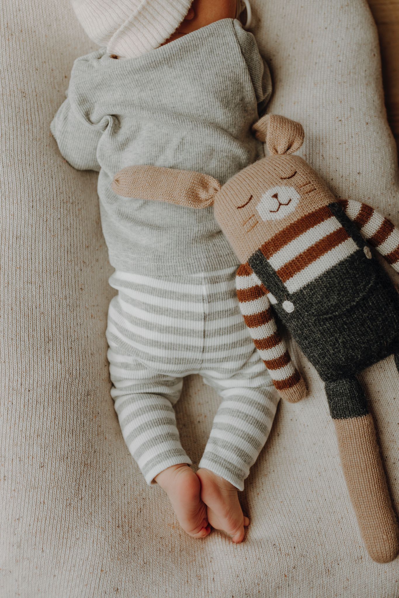 SOFT RIB LEGGINGS STRIPED GREY
