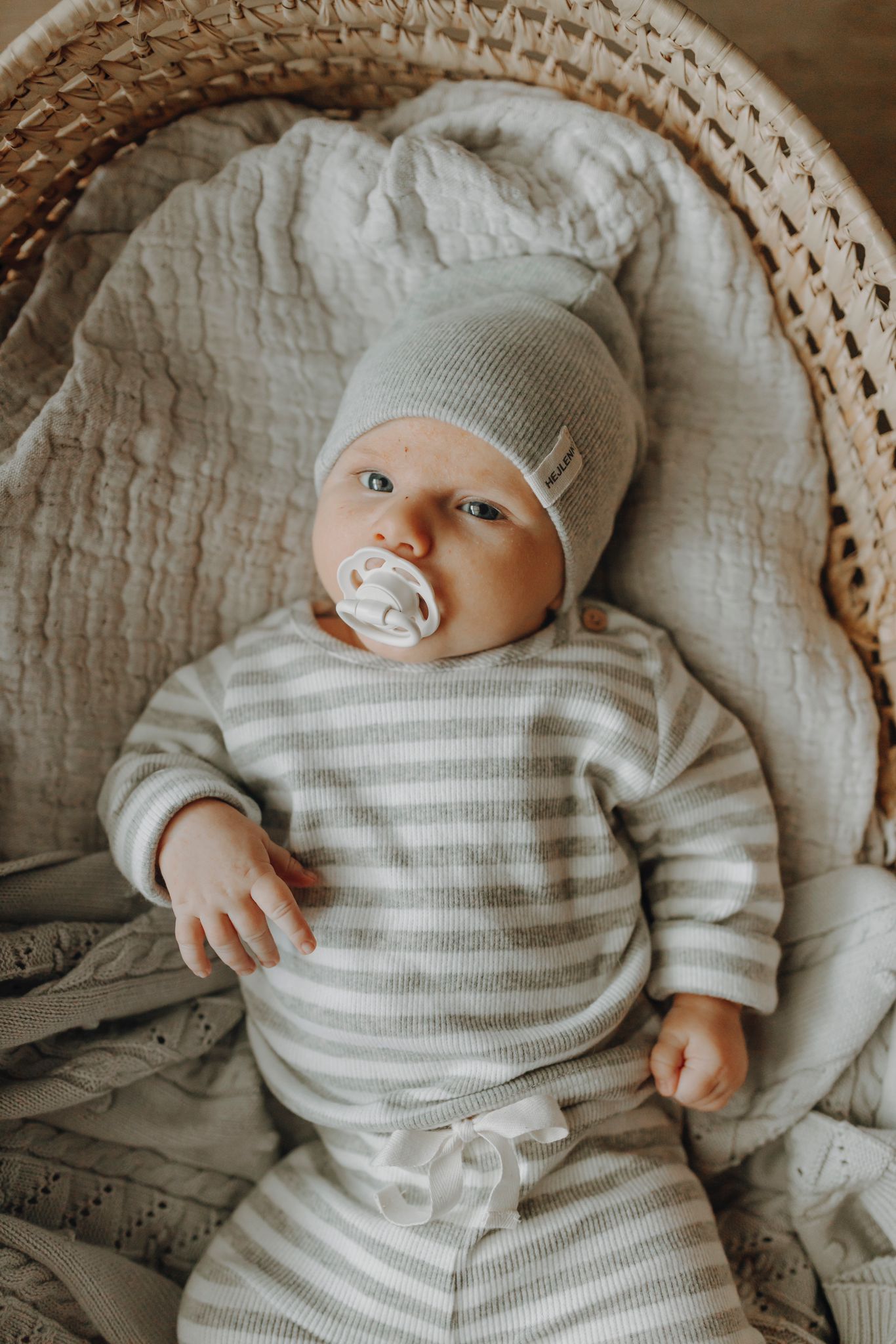 SOFT RIB SHIRT STRIPED GREY