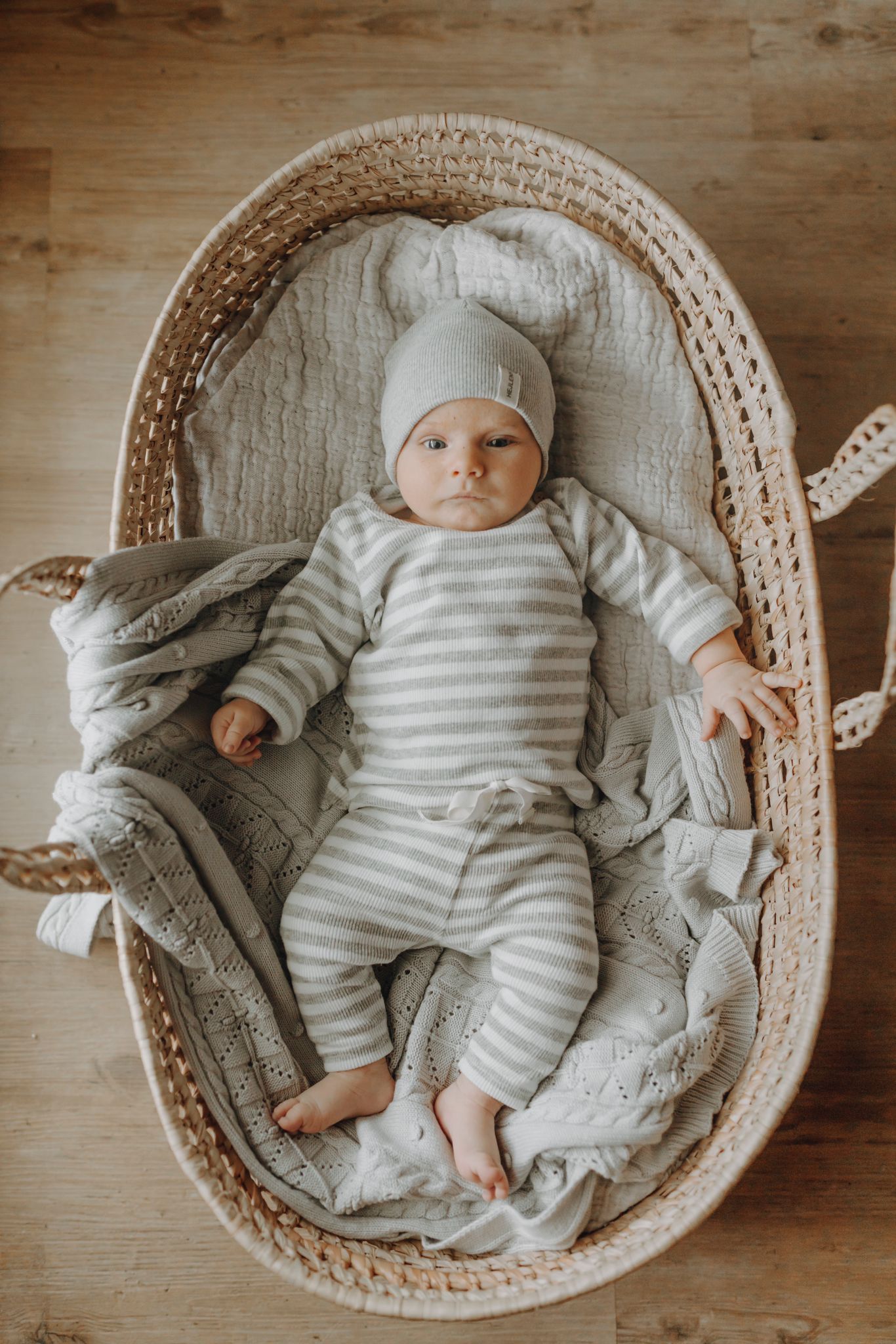 SOFT RIB LEGGINGS STRIPED GREY