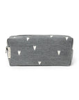 DENIM POUCH BAG GREY HEARTS