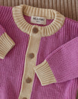 CHUNKY KNIT CARDIGAN CANDY/BUTTER