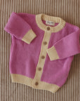 CHUNKY KNIT CARDIGAN CANDY/BUTTER