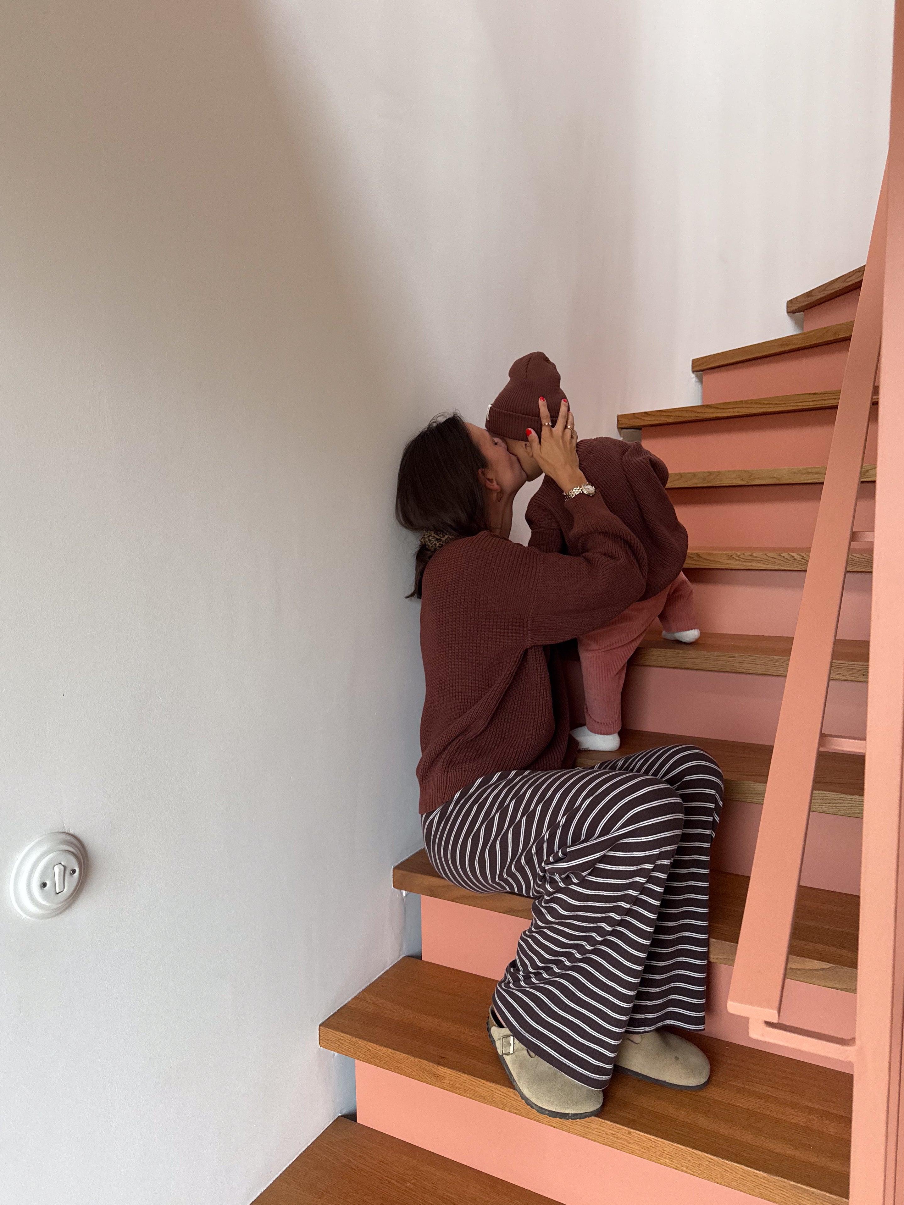 MOM CHUNKY KNIT PULLI BAKED BROWNIE