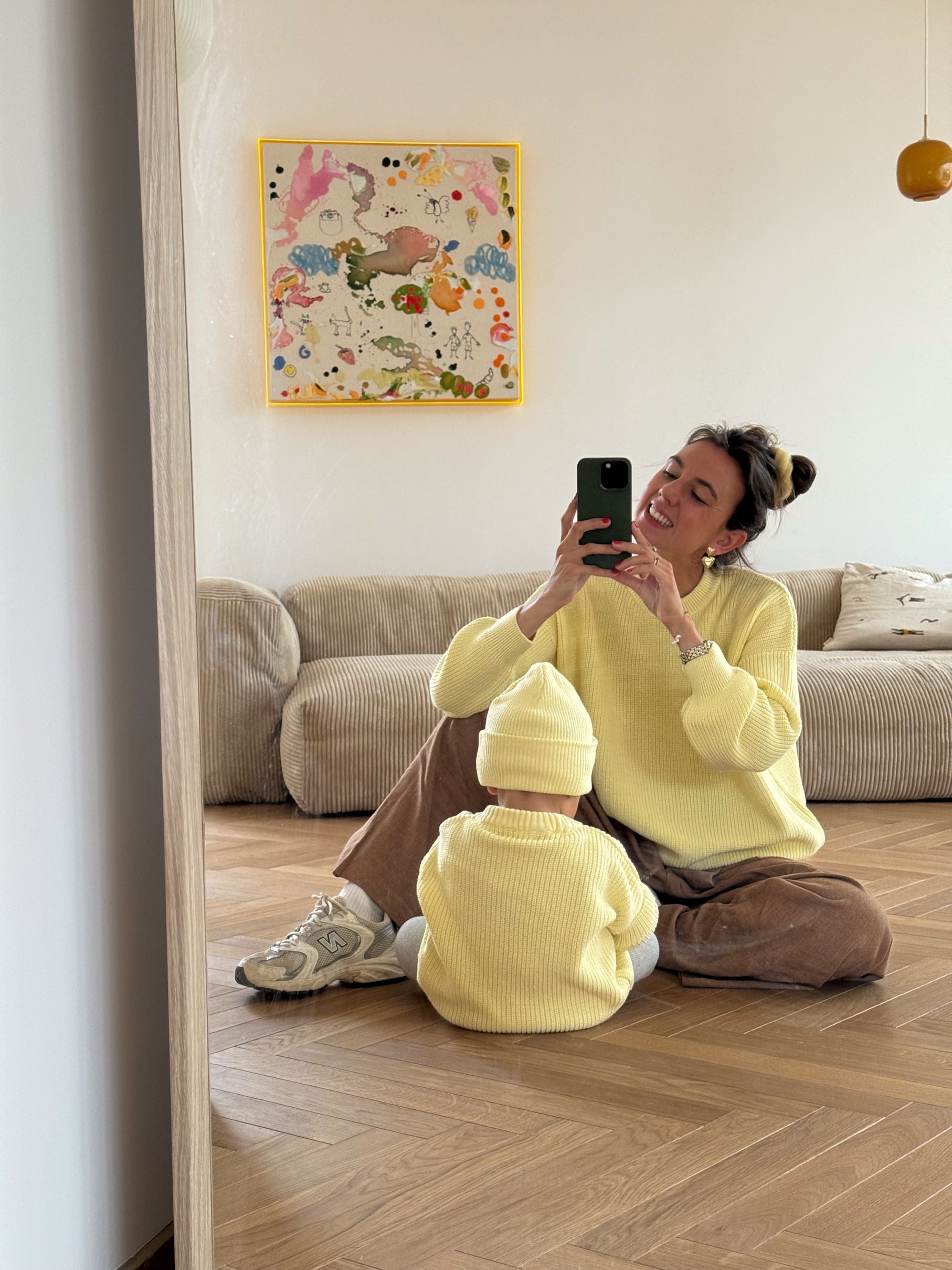 MOM CHUNKY KNIT PULLI BUTTER