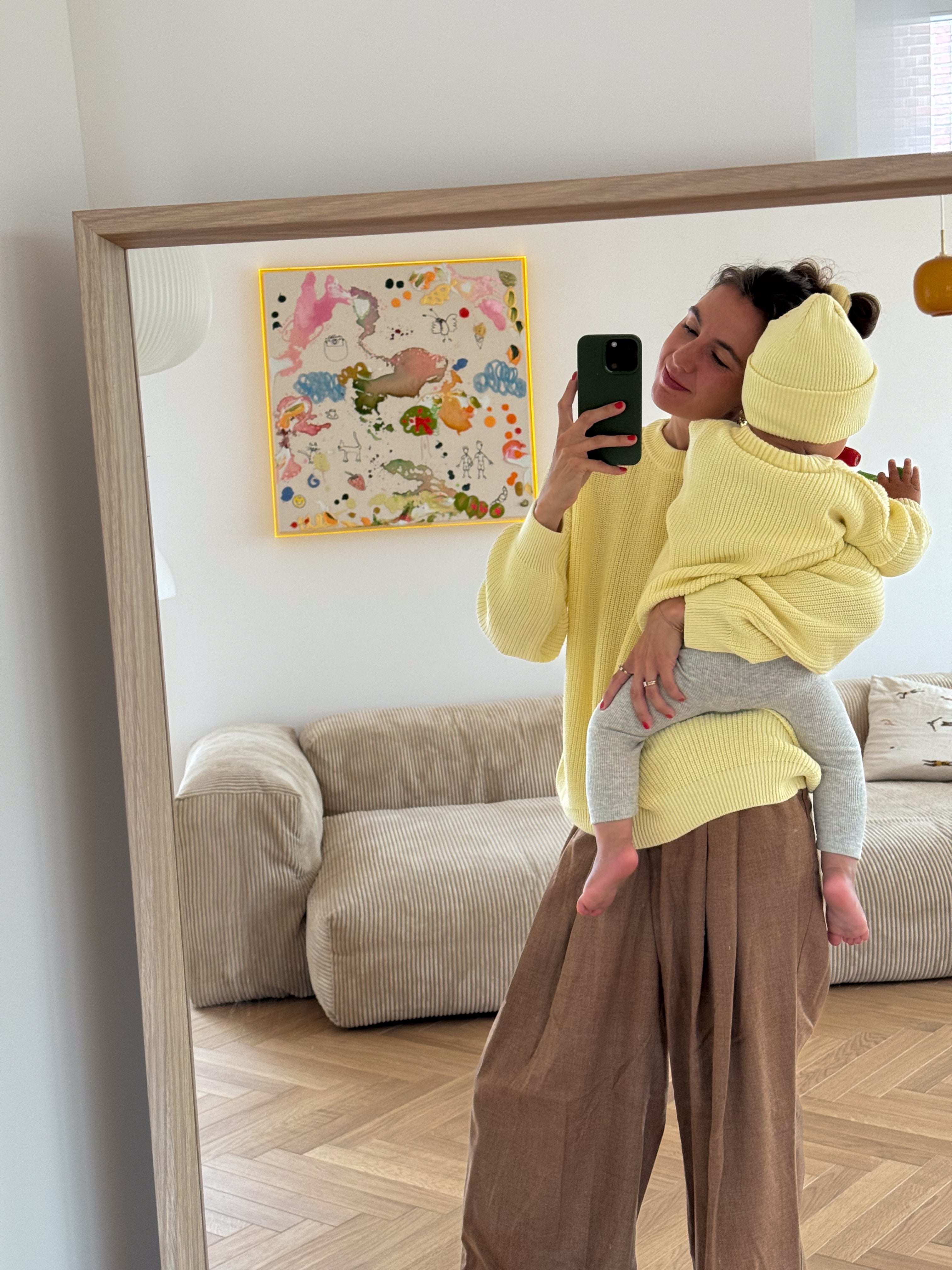 MOM CHUNKY KNIT PULLI BUTTER