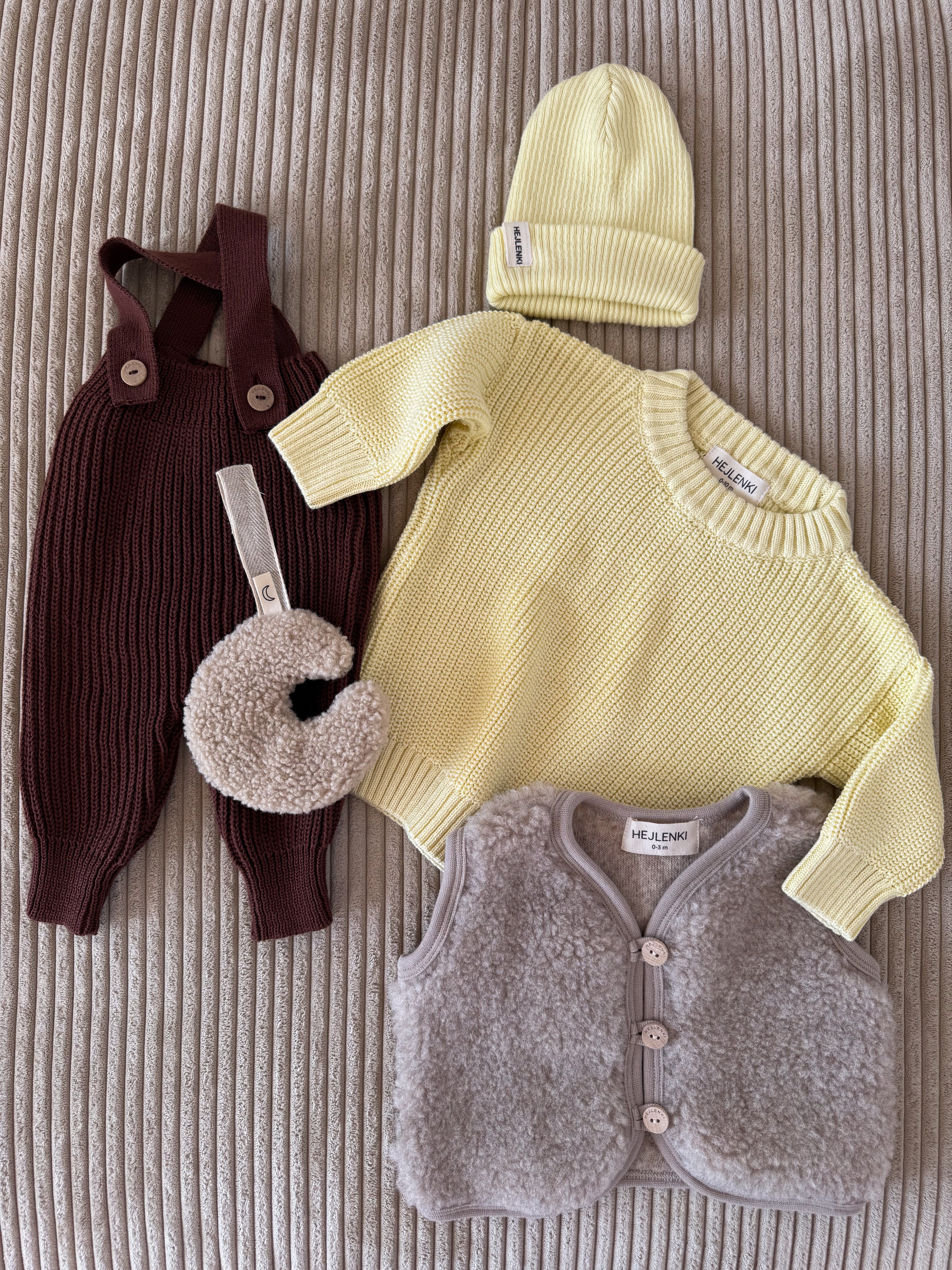 KNITTED SALOPETTE BAKED BROWNIE