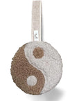 TEDDY PACIFIER CLIP YOU ARE YIN MY YANG CLASSIC BEIGE TONES