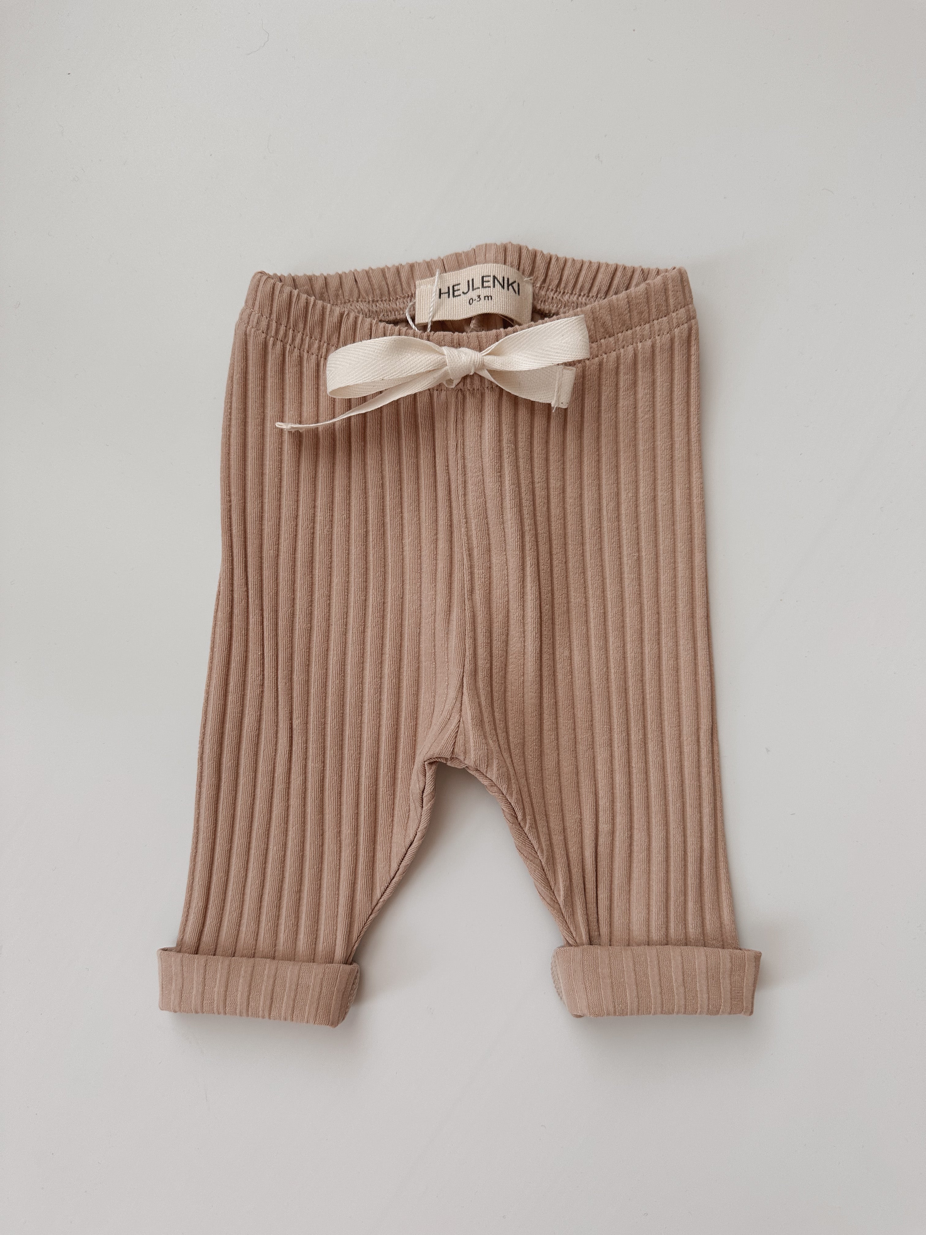 RIB LEGGINGS BROWN RICE