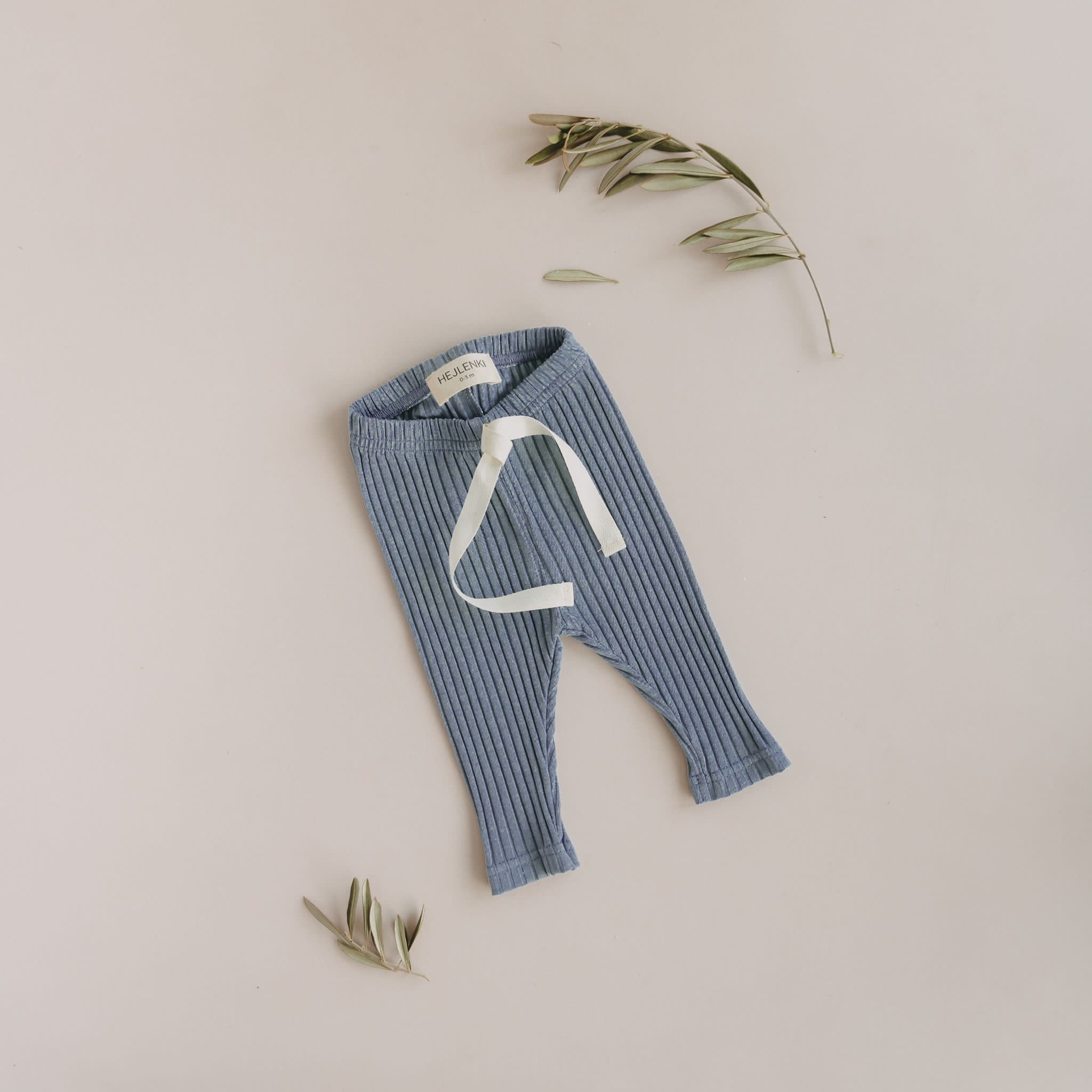 RIB LEGGINGS BLUE STONE