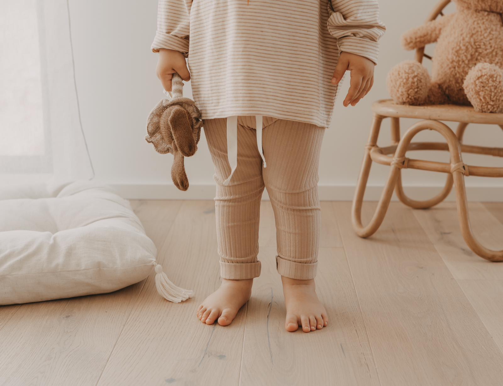 RIB LEGGINGS BROWN RICE