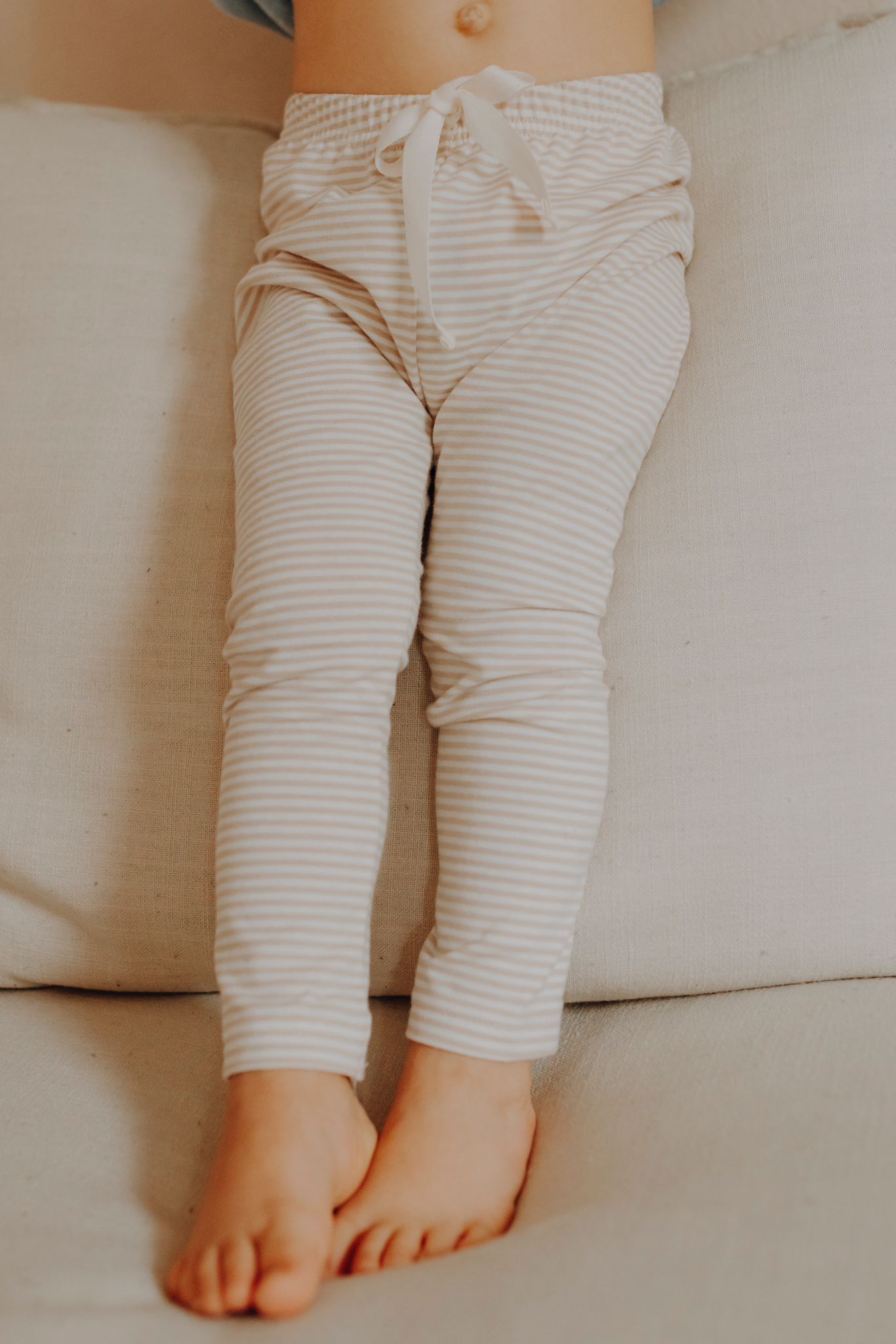 STRIPED LEGGINGS SAND