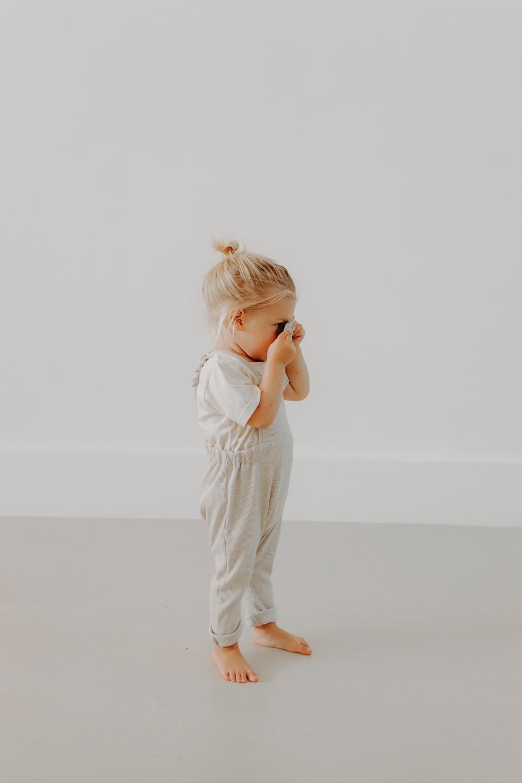 RIB DUNGAREES SAND MELANGE