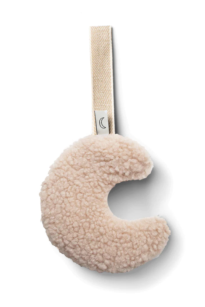 TEDDY PACIFIER CLIP MOON BEIGE