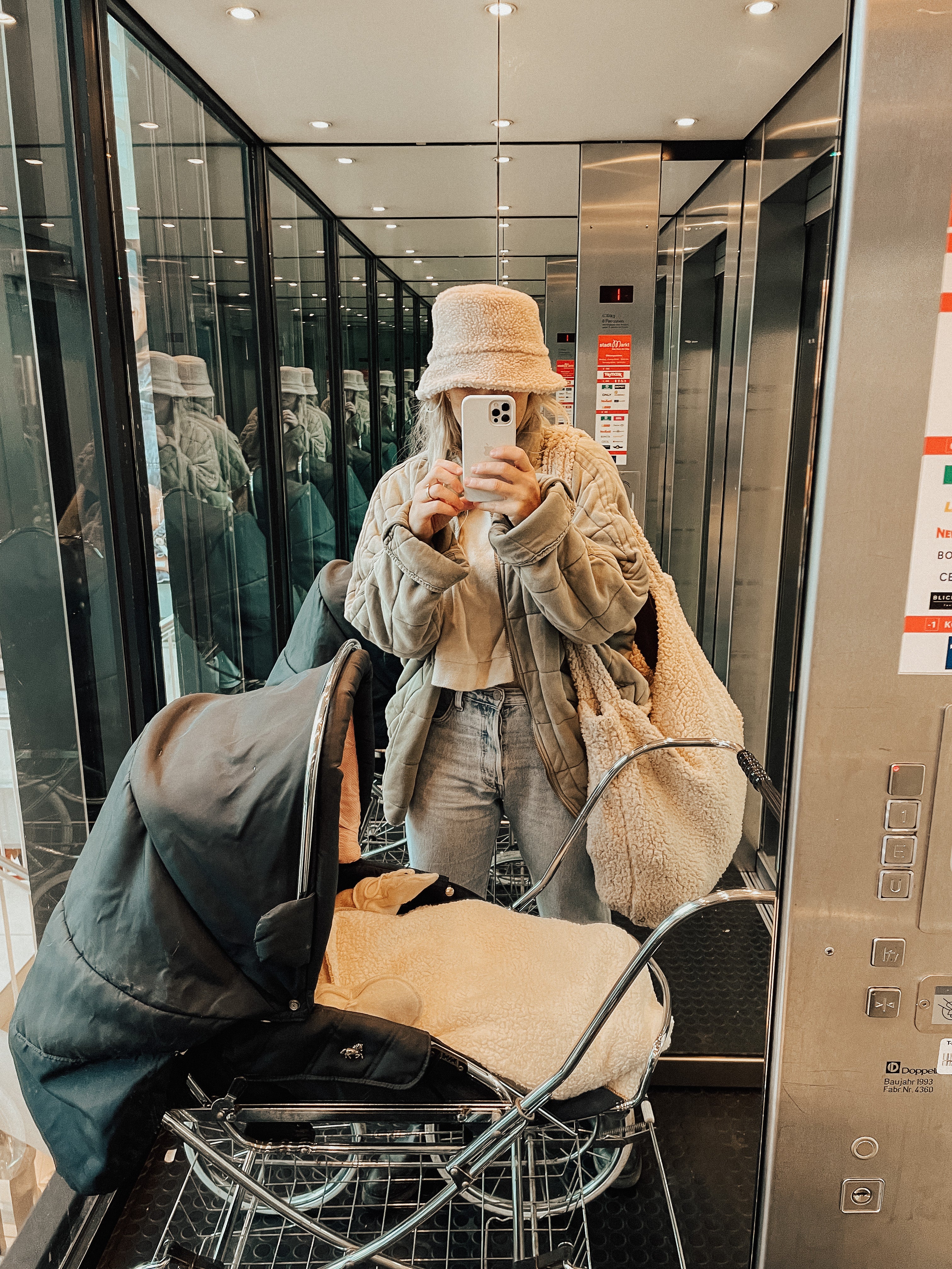 MOM BAG TEDDY ECRU (BEIGE)