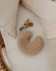 TEDDY PACIFIER CLIP MOON BEIGE