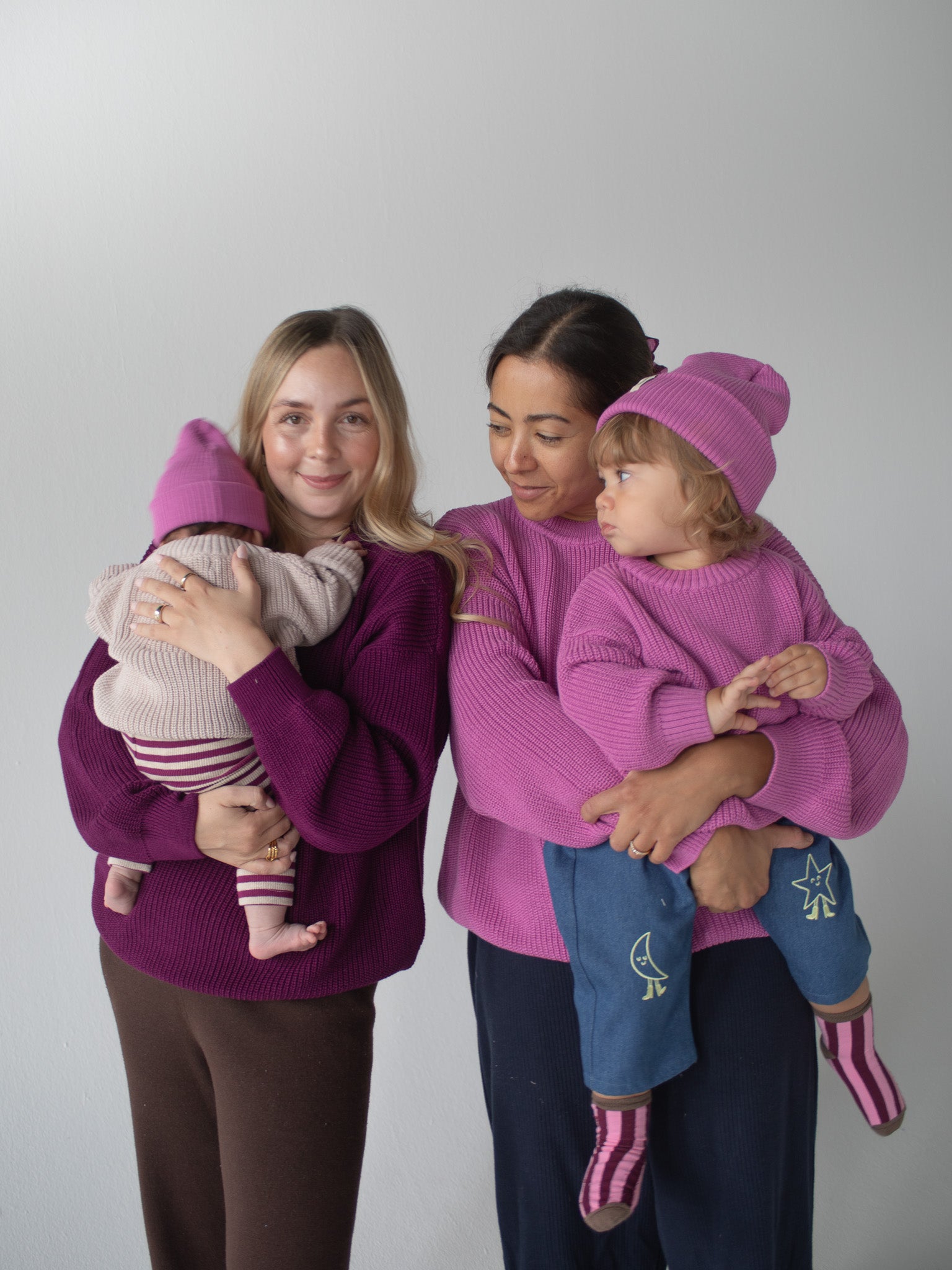 WOMEN KNIT PULLI PLUM JAM