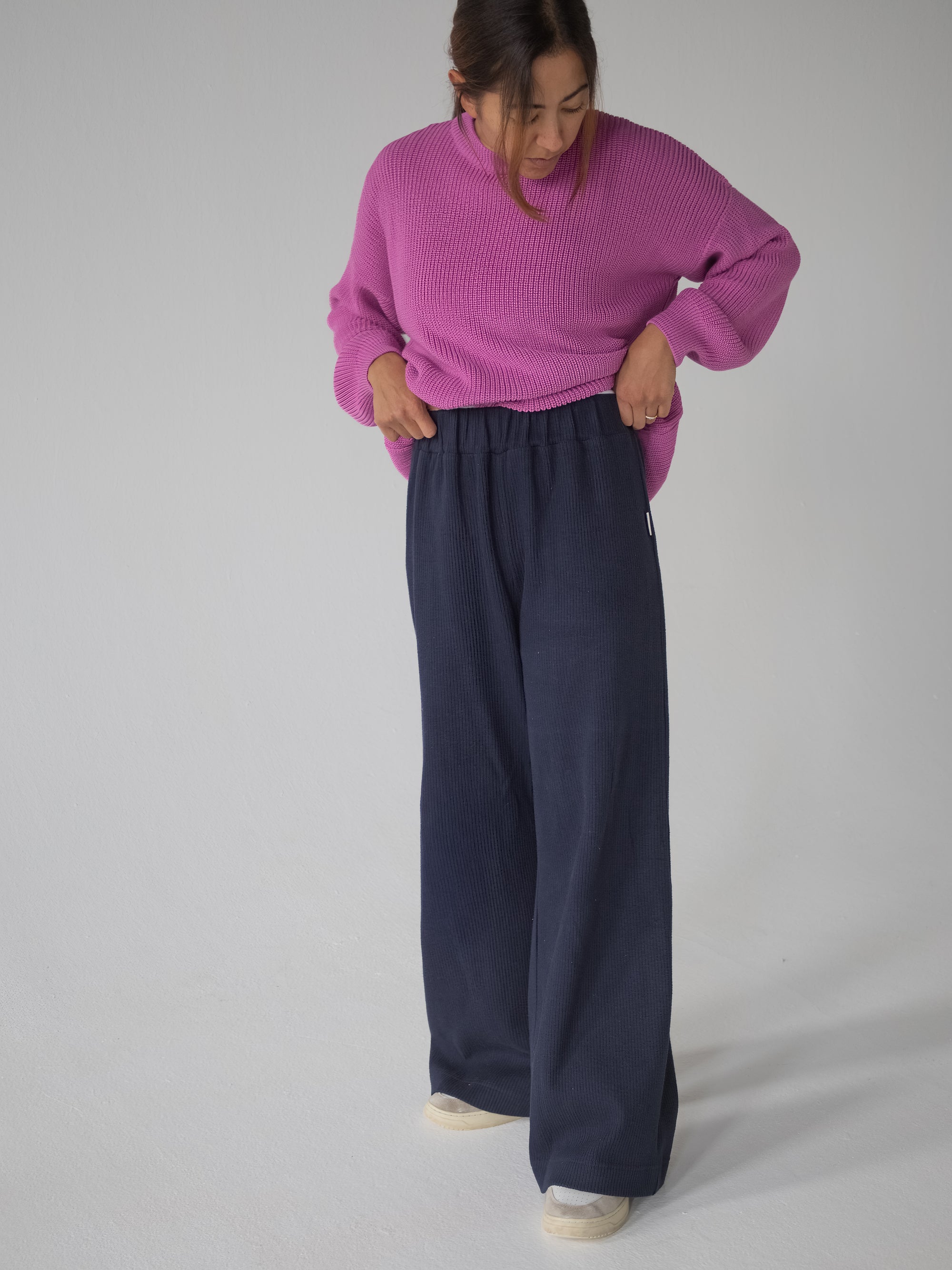 WOMEN KNIT PANTS MIDNIGHT