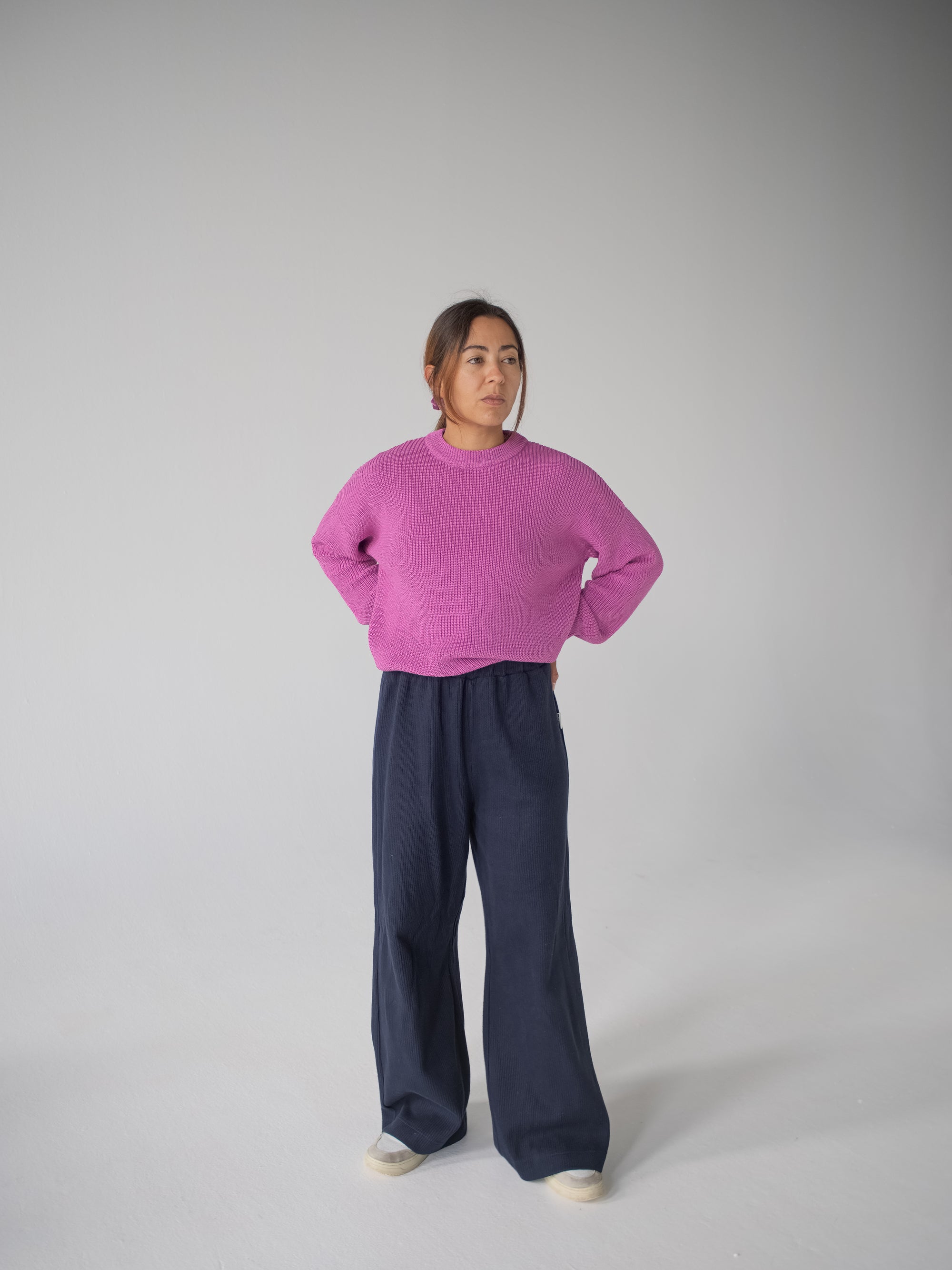 WOMEN KNIT PANTS MIDNIGHT