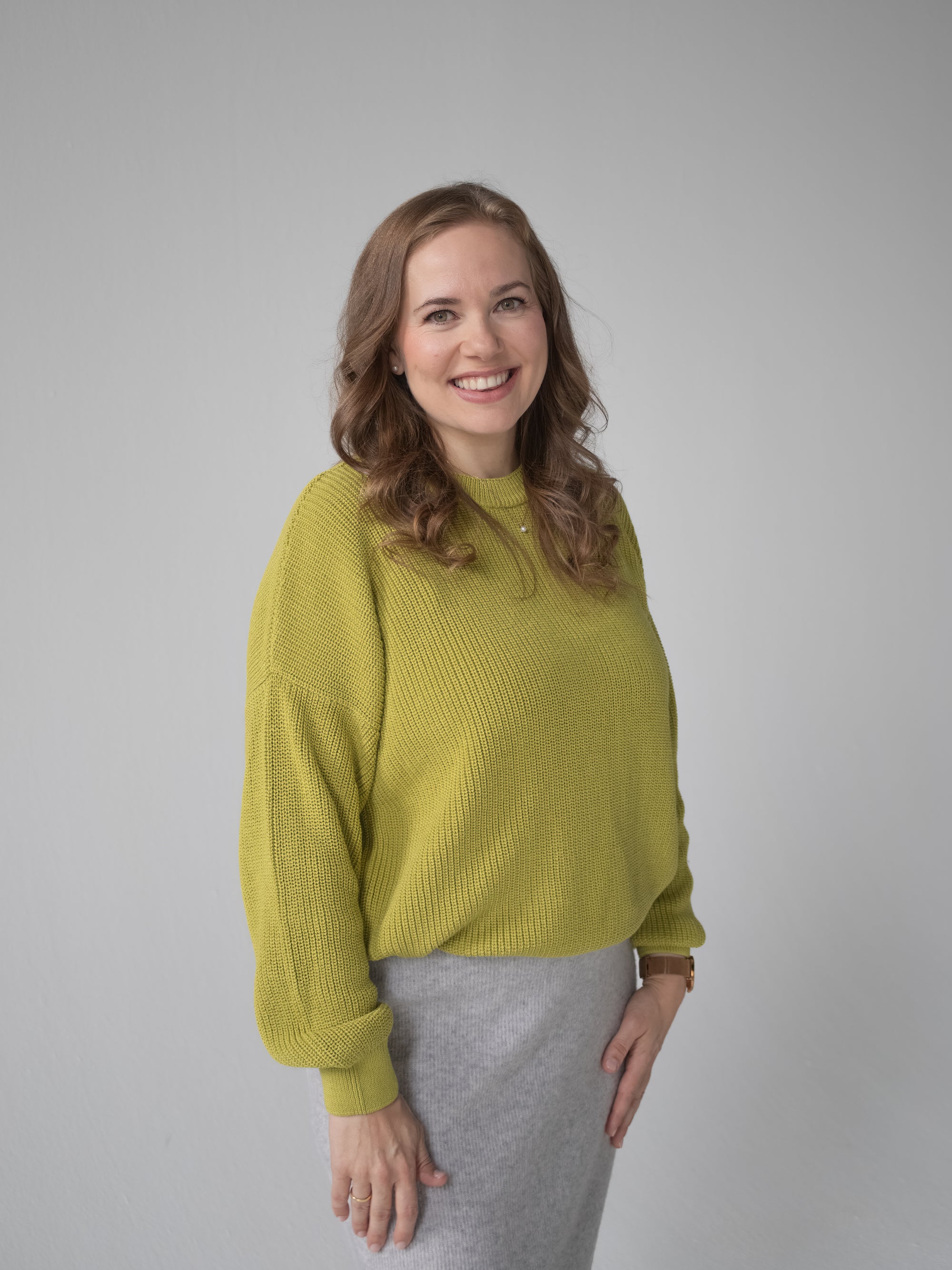 WOMEN KNIT PULLI HERB BUTTER