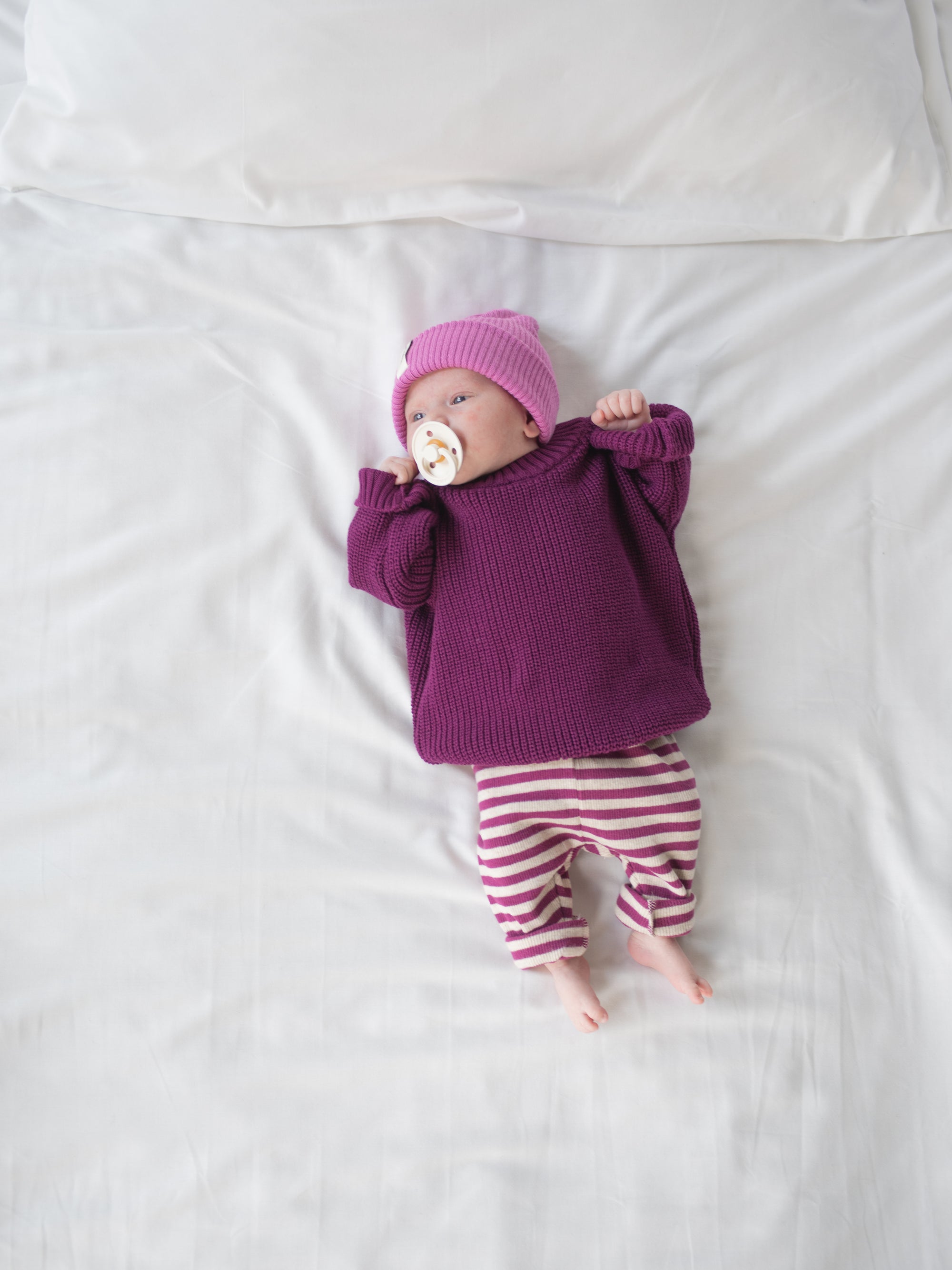 CHUNKY KNIT PULLI PLUM JAM