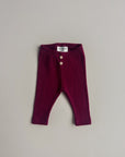 SOFT RIB LEGGINGS BURGUNDY