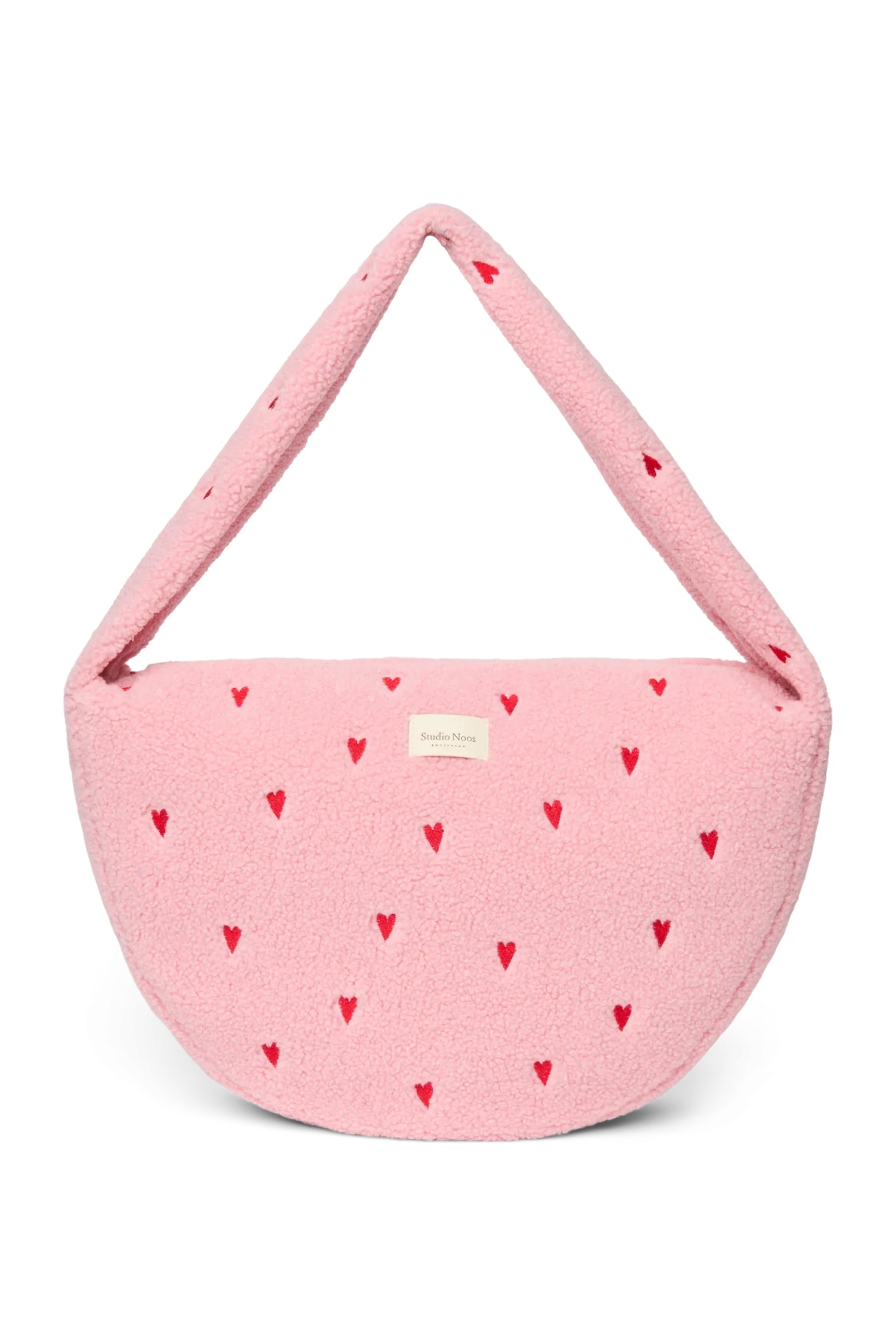 LIGHT PINK TEDDY CROSS BODY MOM BAG