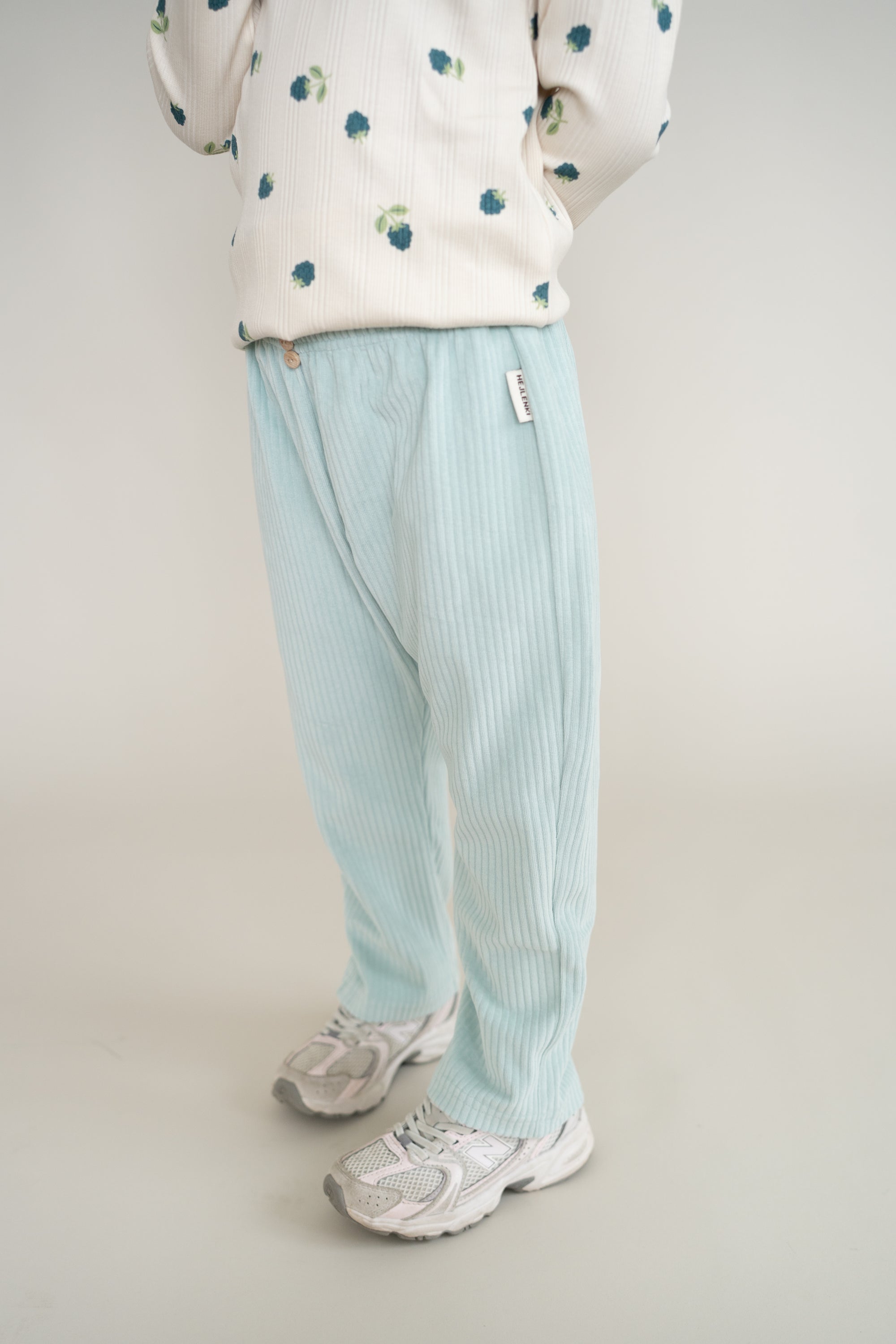 SOFT CORDUROY PANTS GLACIER