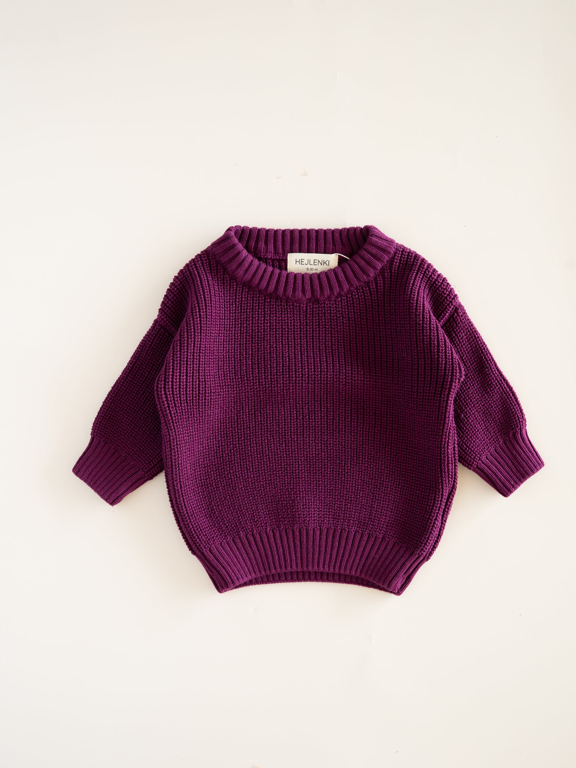CHUNKY KNIT PULLI PLUM JAM
