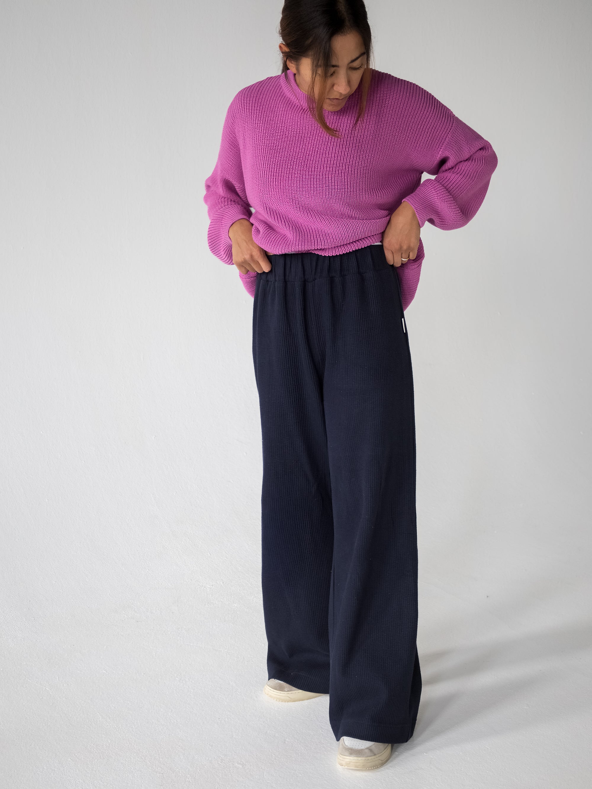 WOMEN KNIT PANTS MIDNIGHT