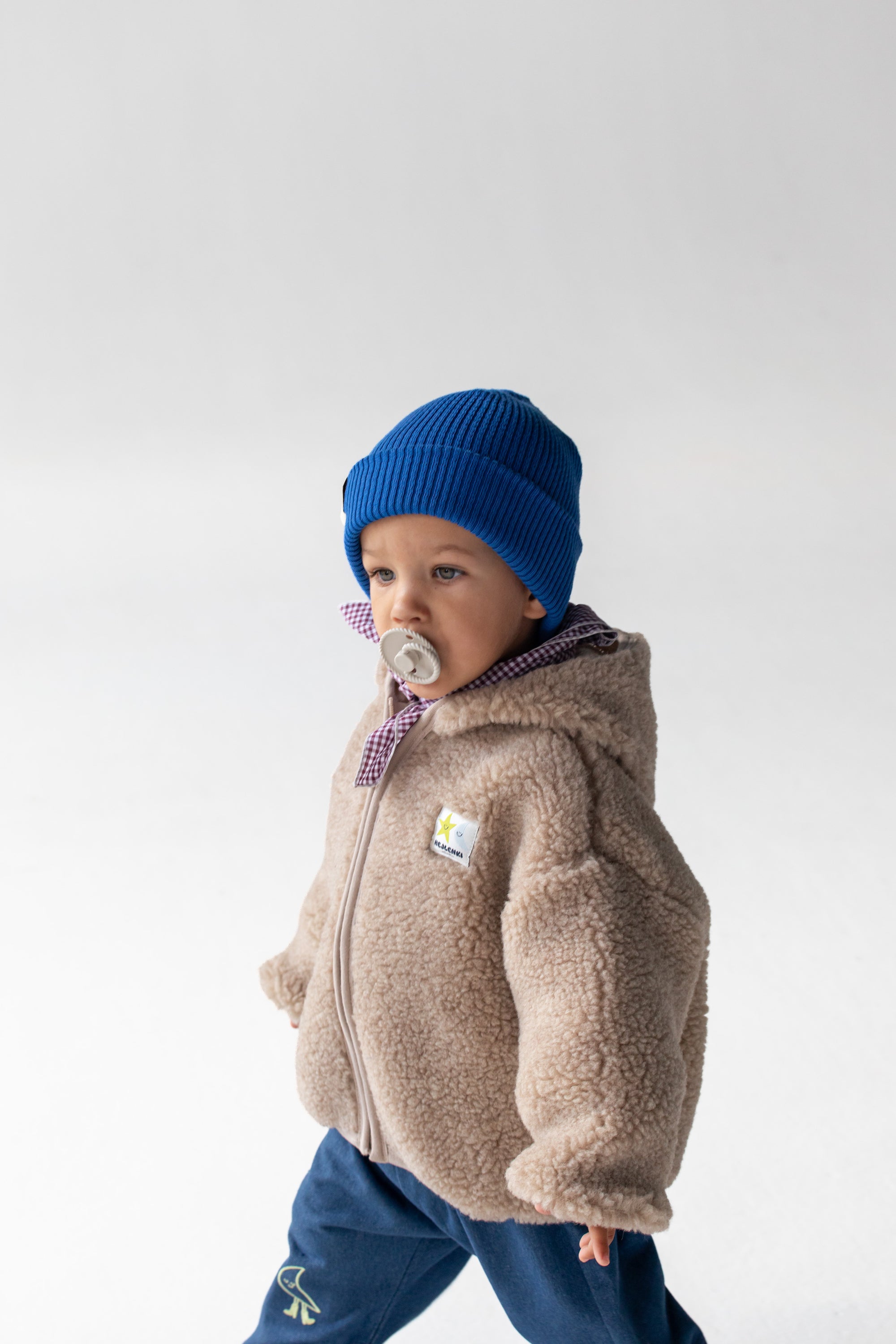MERINO WOOL TEDDY JACKET BEIGE