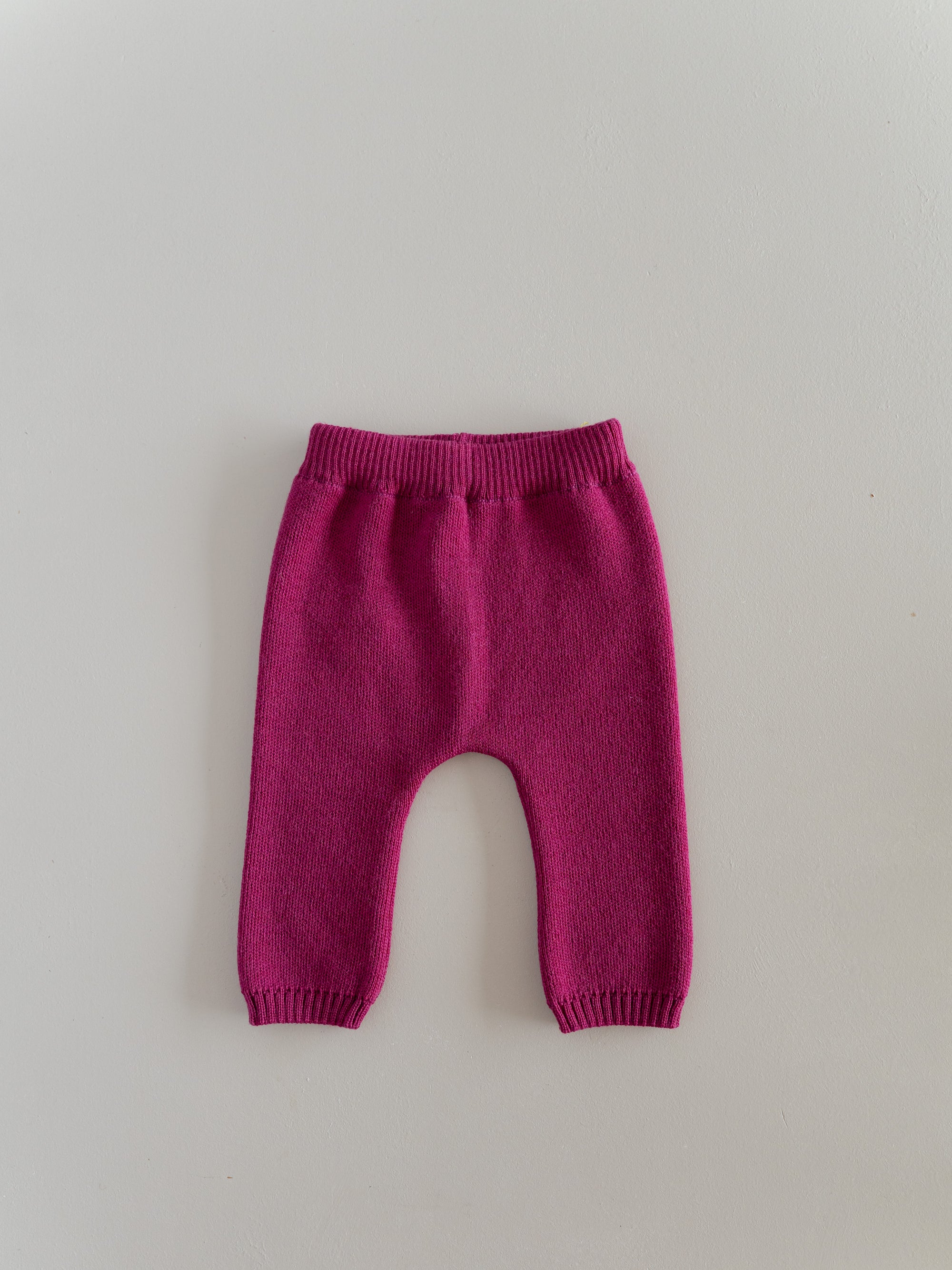 MERINO KNIT LEGGINGS FUCHSIA