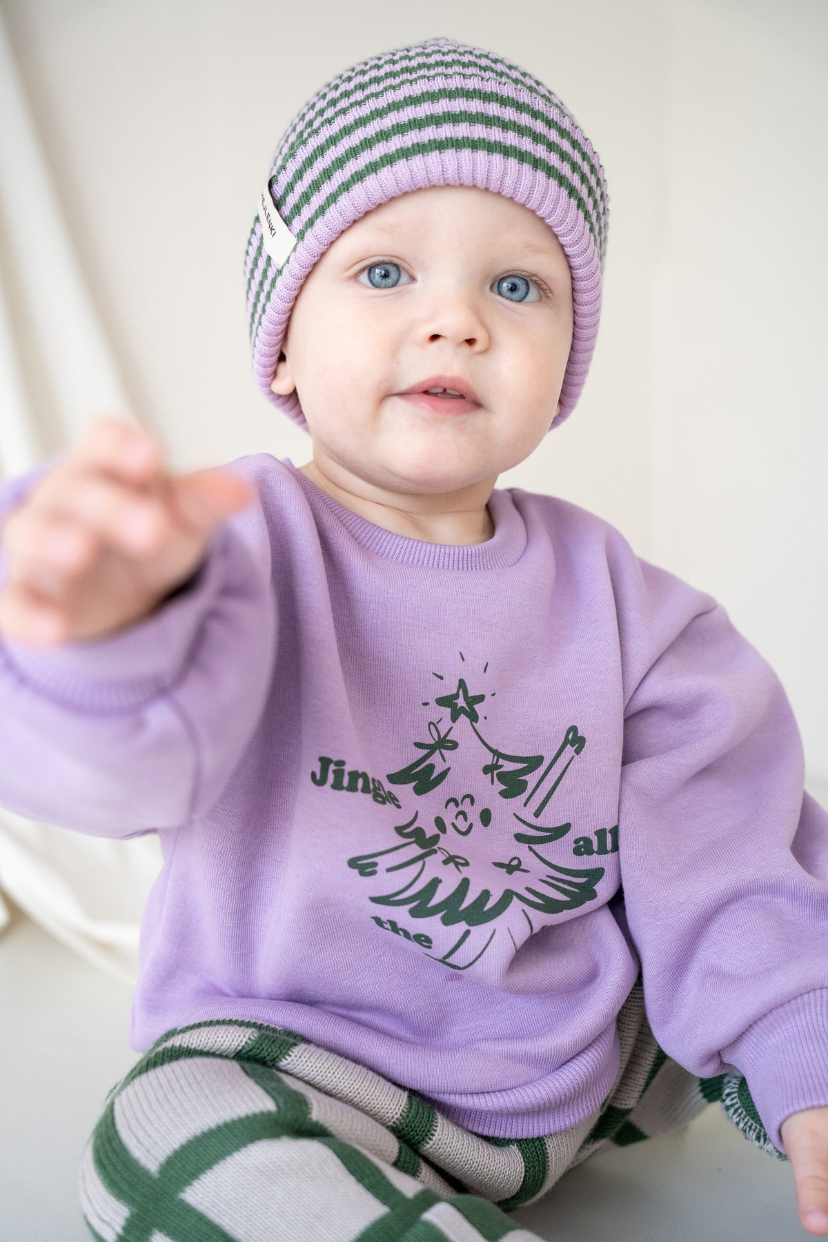 STRIPED KNIT BEANIE