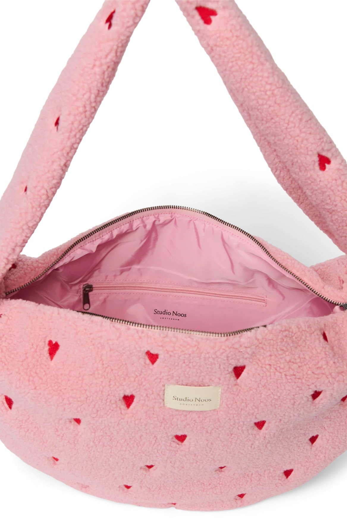 LIGHT PINK TEDDY CROSS BODY MOM BAG