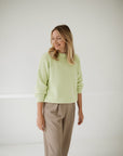 MOM CHUNKY KNIT PULLI CREAMY PISTACHIO