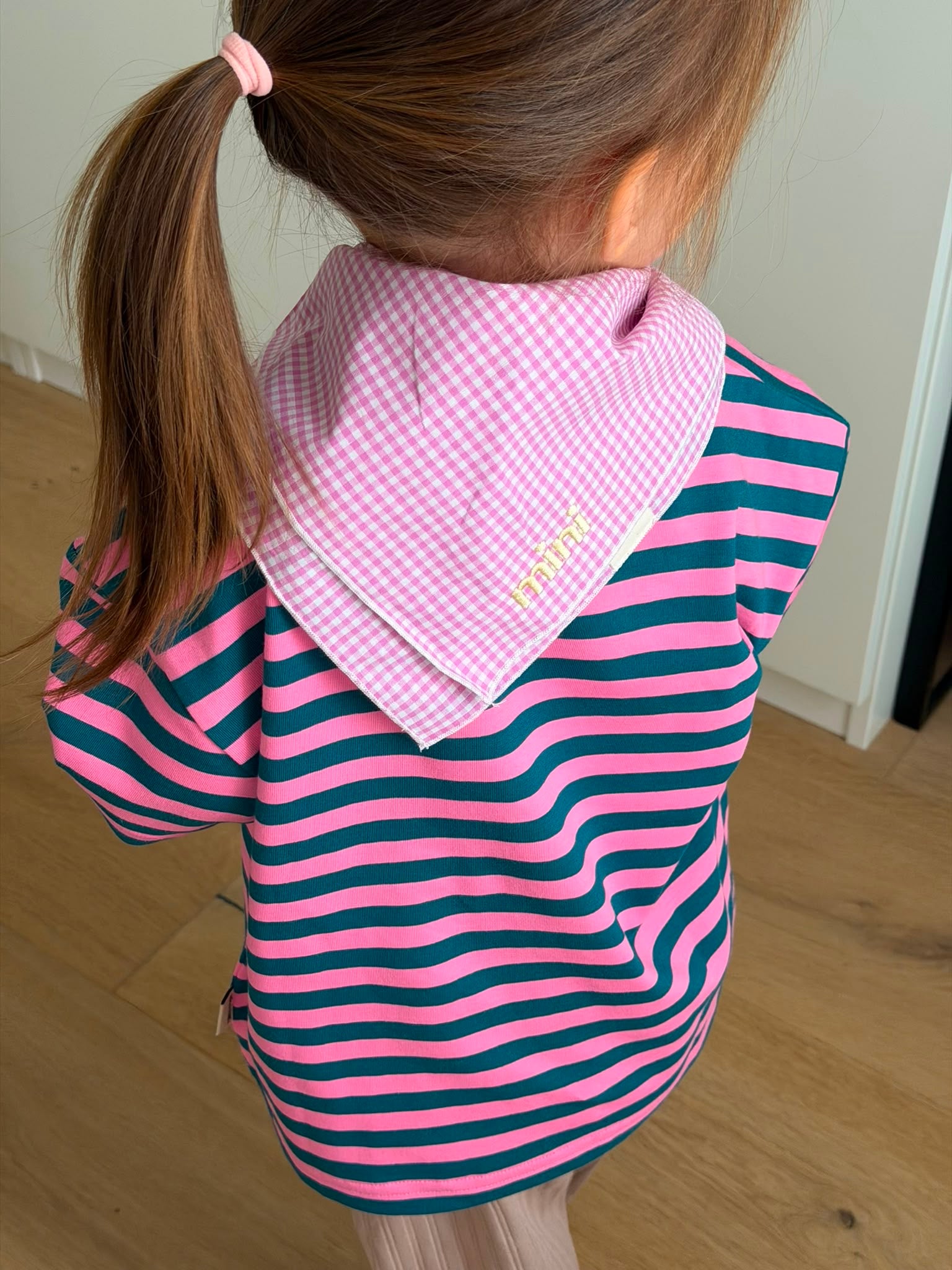 OVERSIZE T-SHIRT STRIPED PINK/TEAL