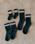 MOM & DAD TENNIS SOCKS DARK GREEN