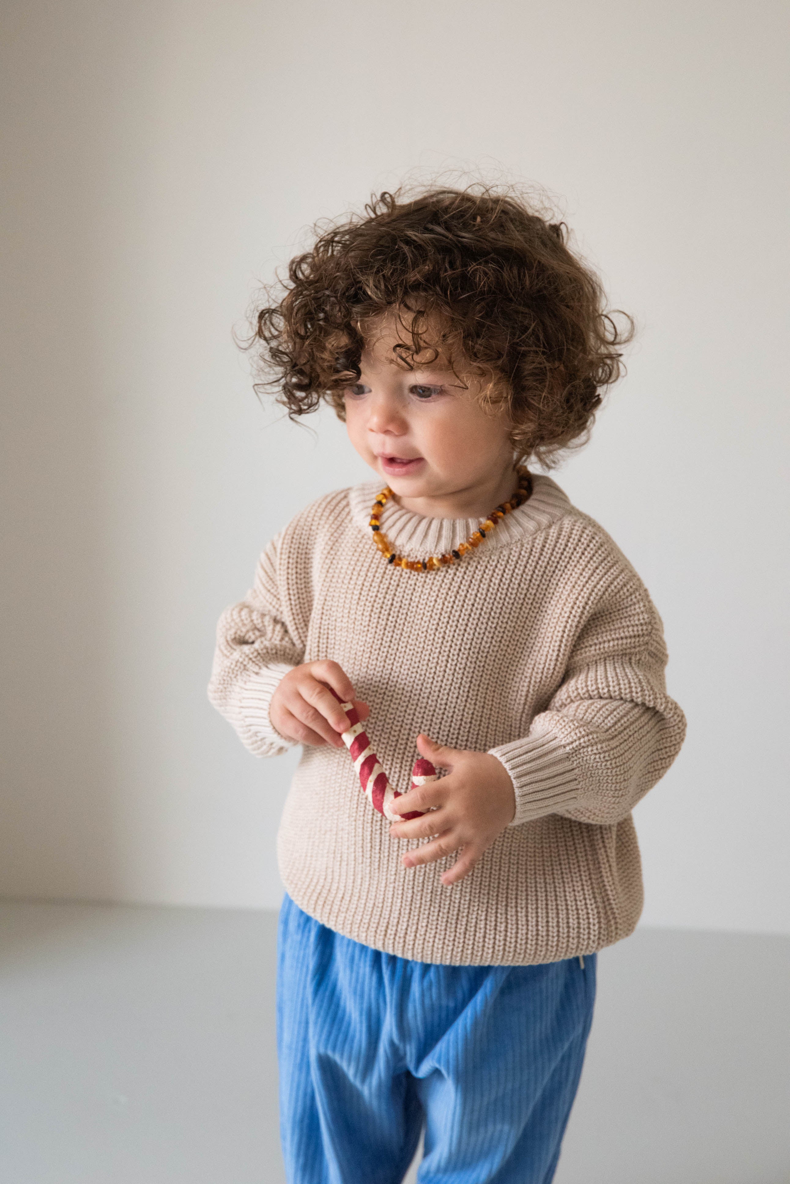 CHUNKY KNIT PULLI WARMBEIGE