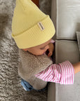 KNIT BEANIE BUTTER