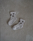 SOCKS HEARTS BEIGE
