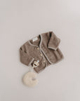 ORGANIC COTTON FLEECE JACKET BROWN