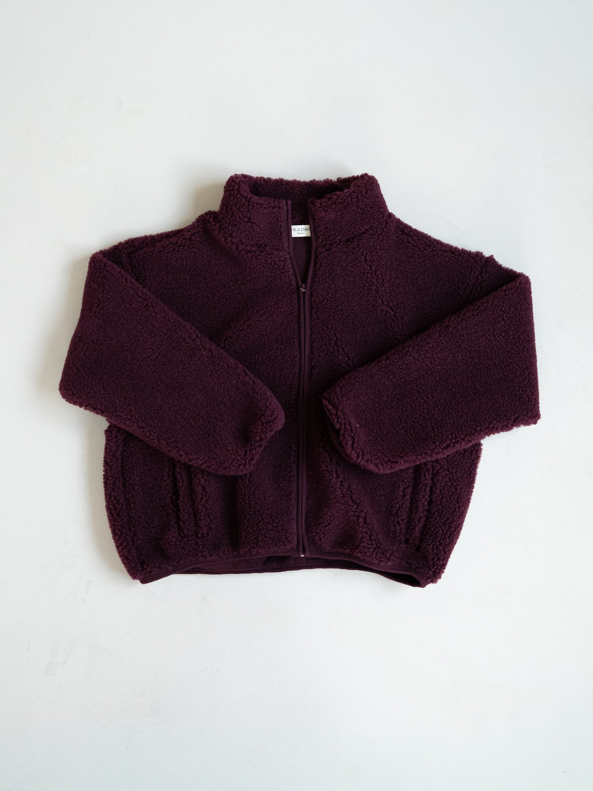 MERINO TEDDY WOMEN JACKET BORDO