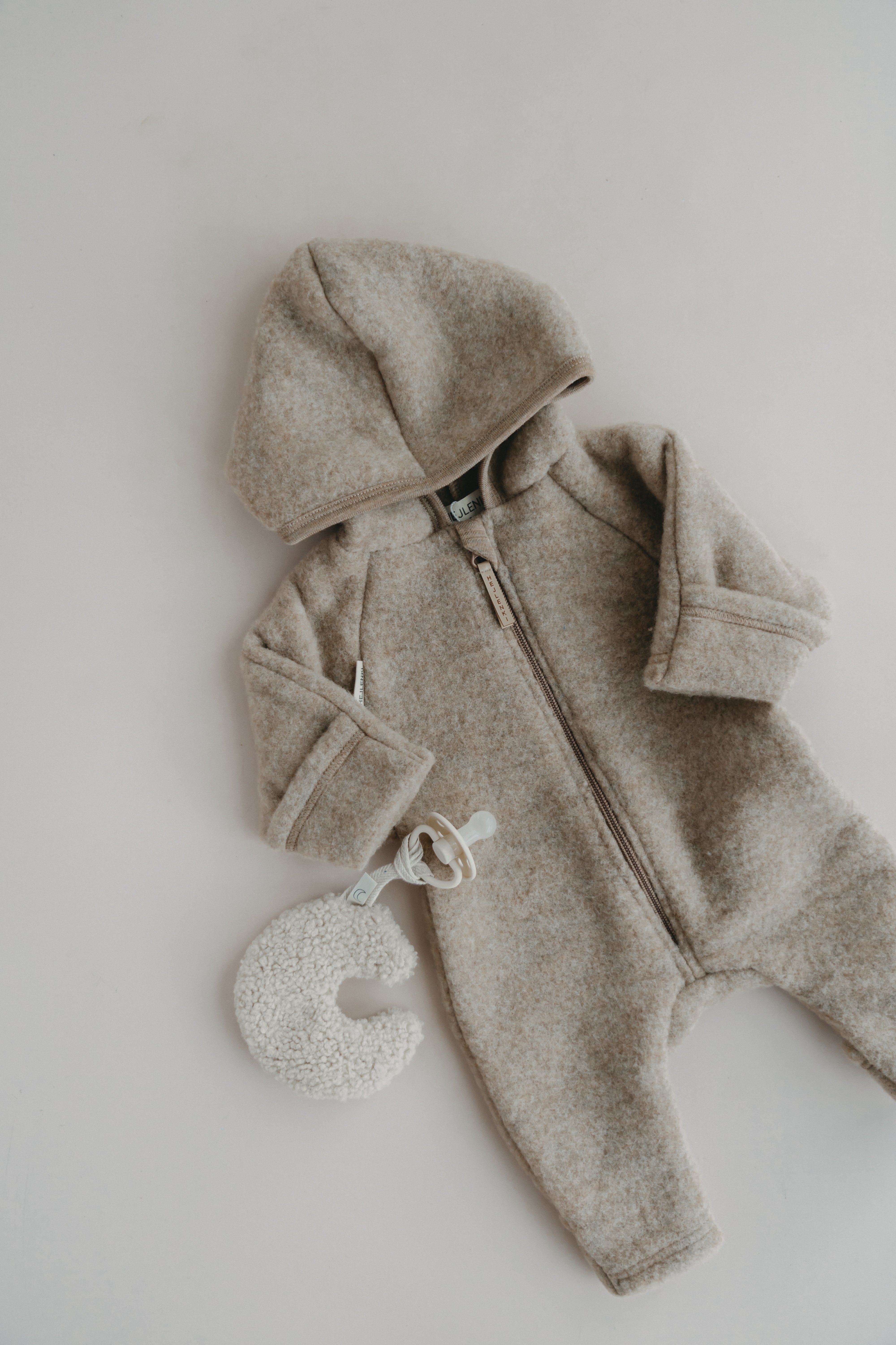 MERINO WOOLFLEECE OVERALL BEIGE MELANGE