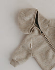 MERINO WOOLFLEECE JACKET BEIGE MELANGE