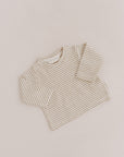 PURE WOOL SHIRT STRIPES BEIGE MELANGE