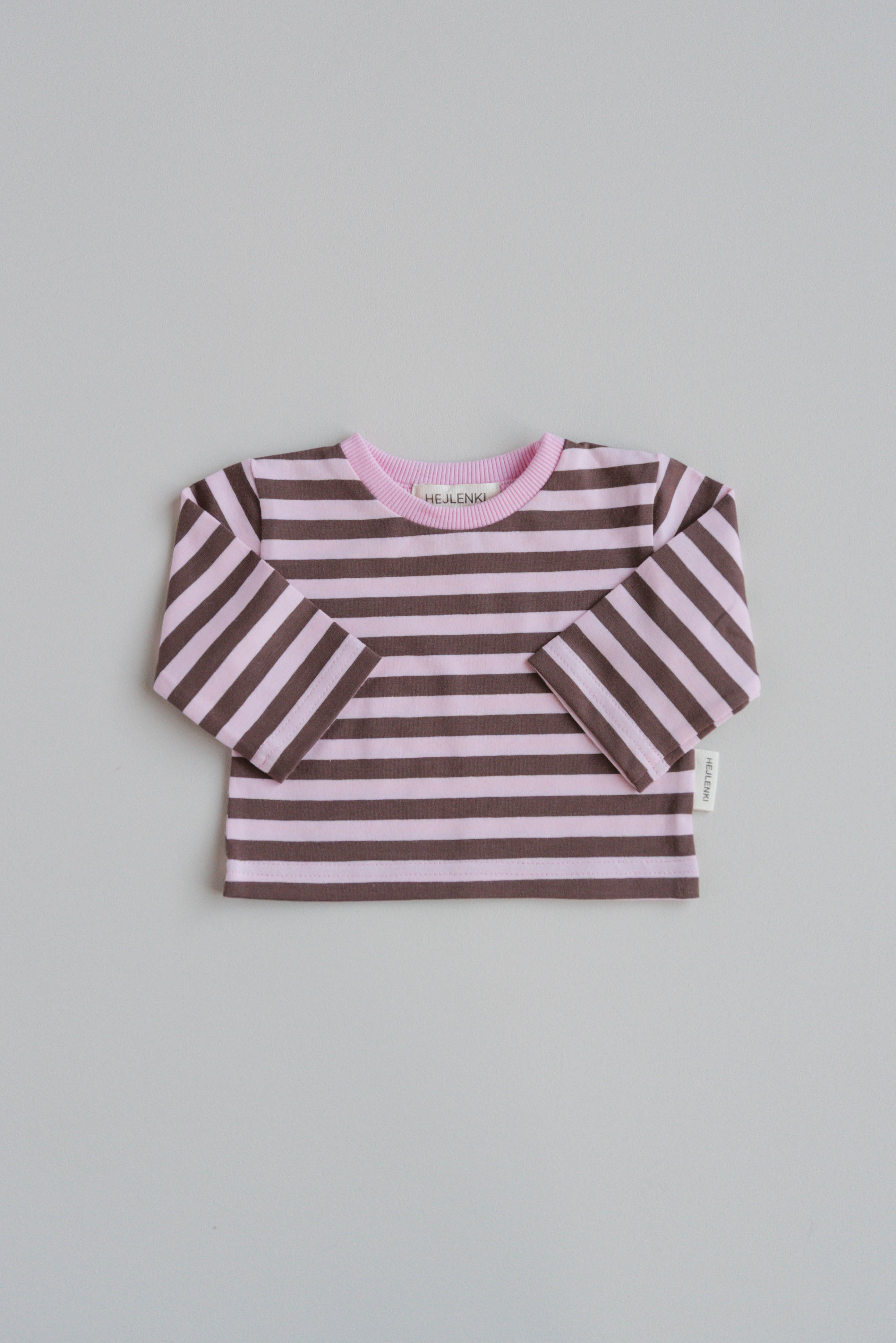 LONGSLEEVE STRIPED BLUSH/BROWN