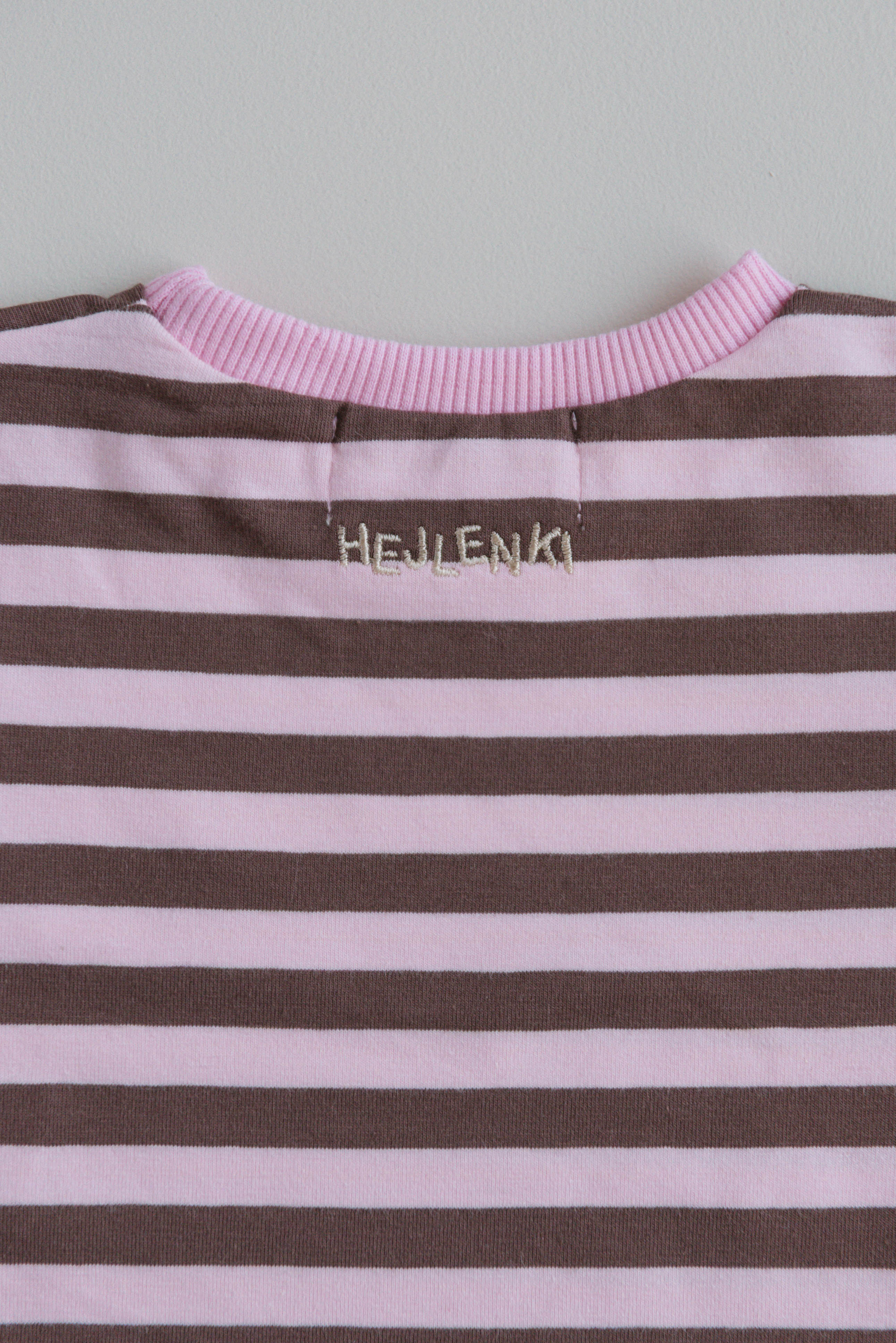LONGSLEEVE STRIPED BLUSH/BROWN