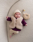 MERINO TEDDY VEST BEIGE