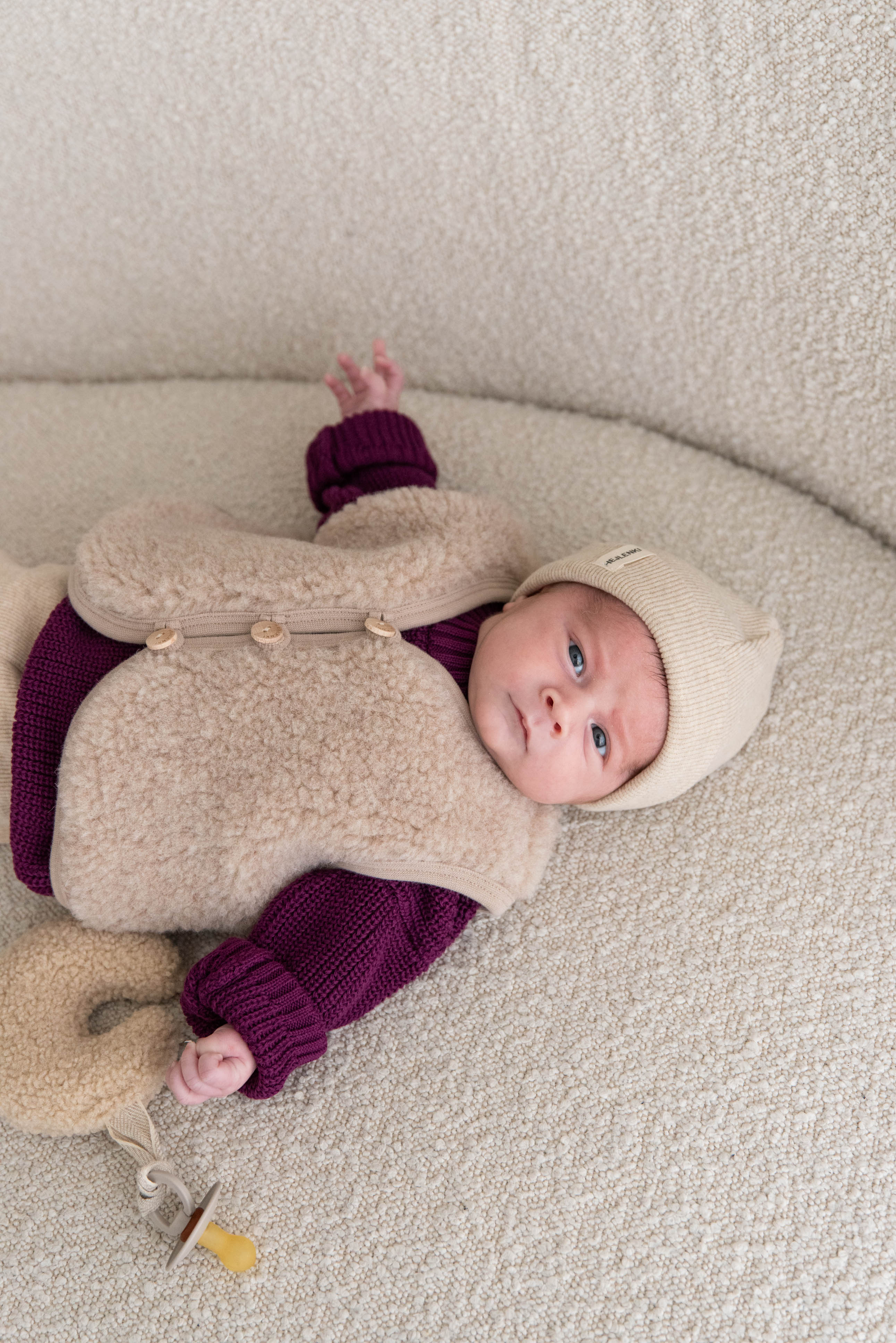 MERINO TEDDY VEST BEIGE