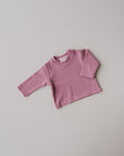 ORGANIC RIB LONGSLEEVE ROSE